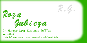 roza gubicza business card